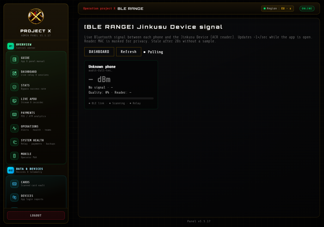 PROJECT X BLE Range