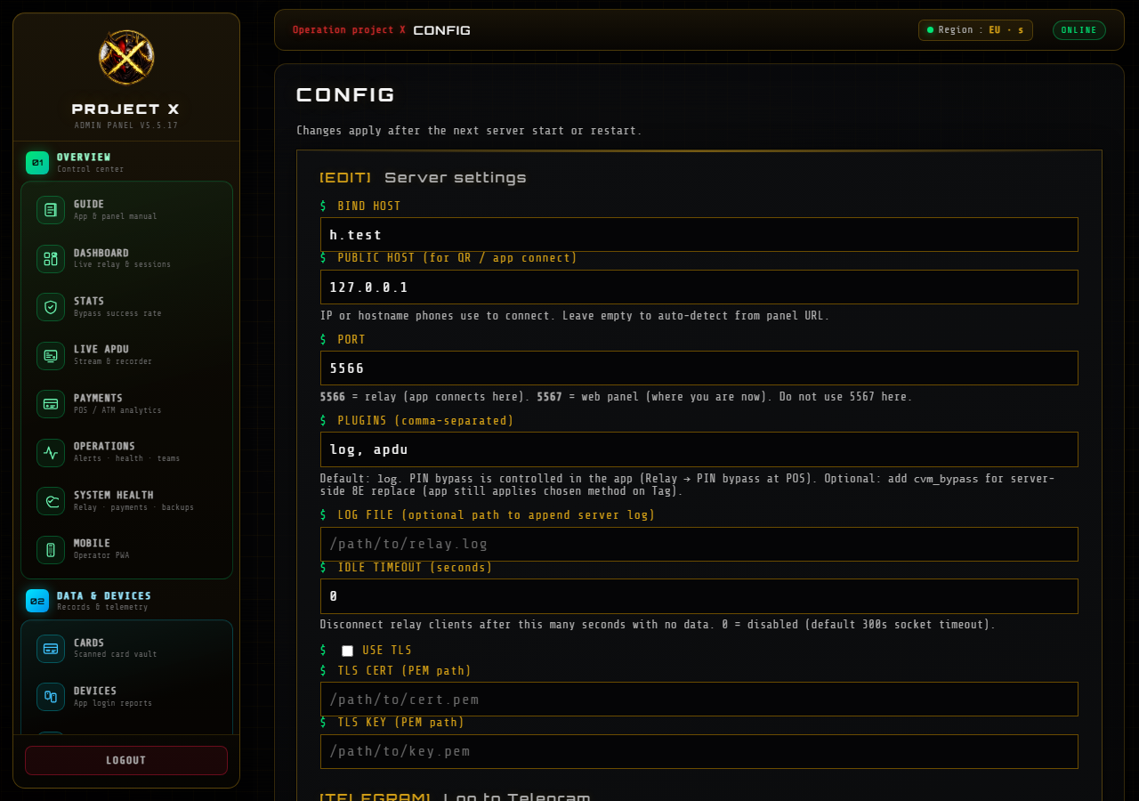 PROJECT X Config